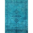 thumbnail image 1 of Ahgly Company Machine Washable Indoor Rectangle Industrial Modern Deep Sky Blue Area Rugs, 3' x 5', 1 of 7
