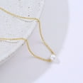 thumbnail image 6 of GOSFRY 14k Gold/Silver Plated Barque Pearl Chain Necklace Delicate Handmade Cultured Pearl Necklace Everyday Jewelry for Gifts, 6 of 8