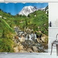 thumbnail image 1 of Ambesonne Travel Shower Curtain, Edith Creek Mount Rainier, 69"Wx70"L, Multicolor, 1 of 2