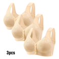 thumbnail image 2 of kamemir Cotton Sports Bras for Women Women's Bra Unlined Plunge Mesh See Through Sexy Bras Underwire Beige,46, 2 of 3