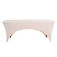 thumbnail image 6 of Balsa Circle 6 Feet Rectangular Spandex Fitted Stretchable Elastic Tablecloth Blush, 6 of 8