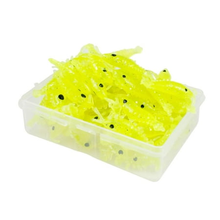 SIEYIO 50PCS Fishing Soft Baits Artificial Shrimp Lures Swimbait Topwater Floating Lures Baits for Freshwater Saltwater