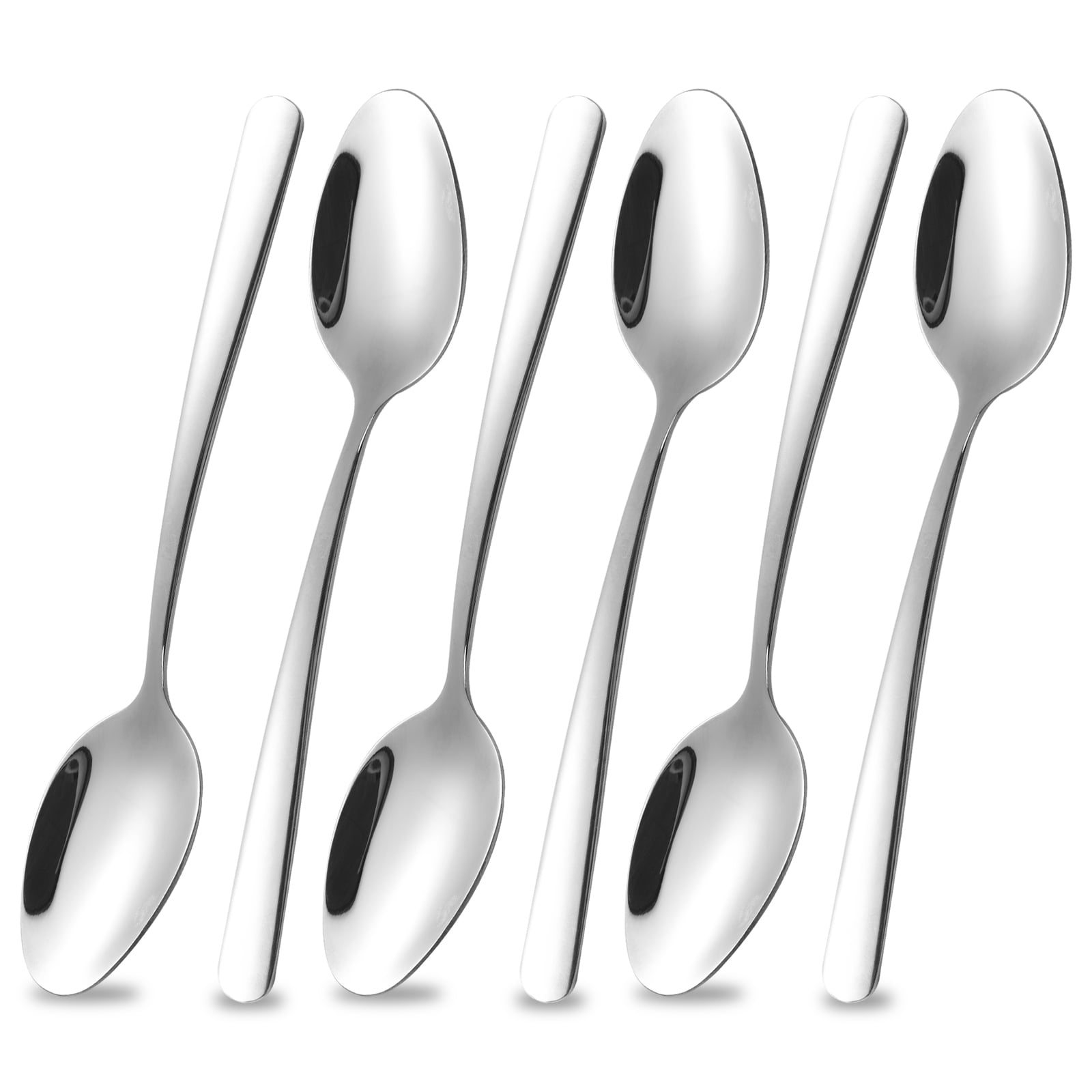 Soup Spoons Stainless Steel, Dinner Spoons Silverware Set of 6, Table