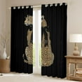 thumbnail image 2 of Manfei Animal Cheetah Black Out Curtains for Boys Girls,Black Ribbon Bow Curtains Pack of 2 (42x63 Each),Jungle Wildlife Bedroom Curtains,Luxury Bedroom Decor, 2 of 6