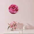 thumbnail image 3 of 12 Inch Wall Clock Battery Operated Silent Clock Decorative for Office, Kitchen, Outdoor, Living Room，Close Up of Pink Rose Petals Beautiful, 3 of 5