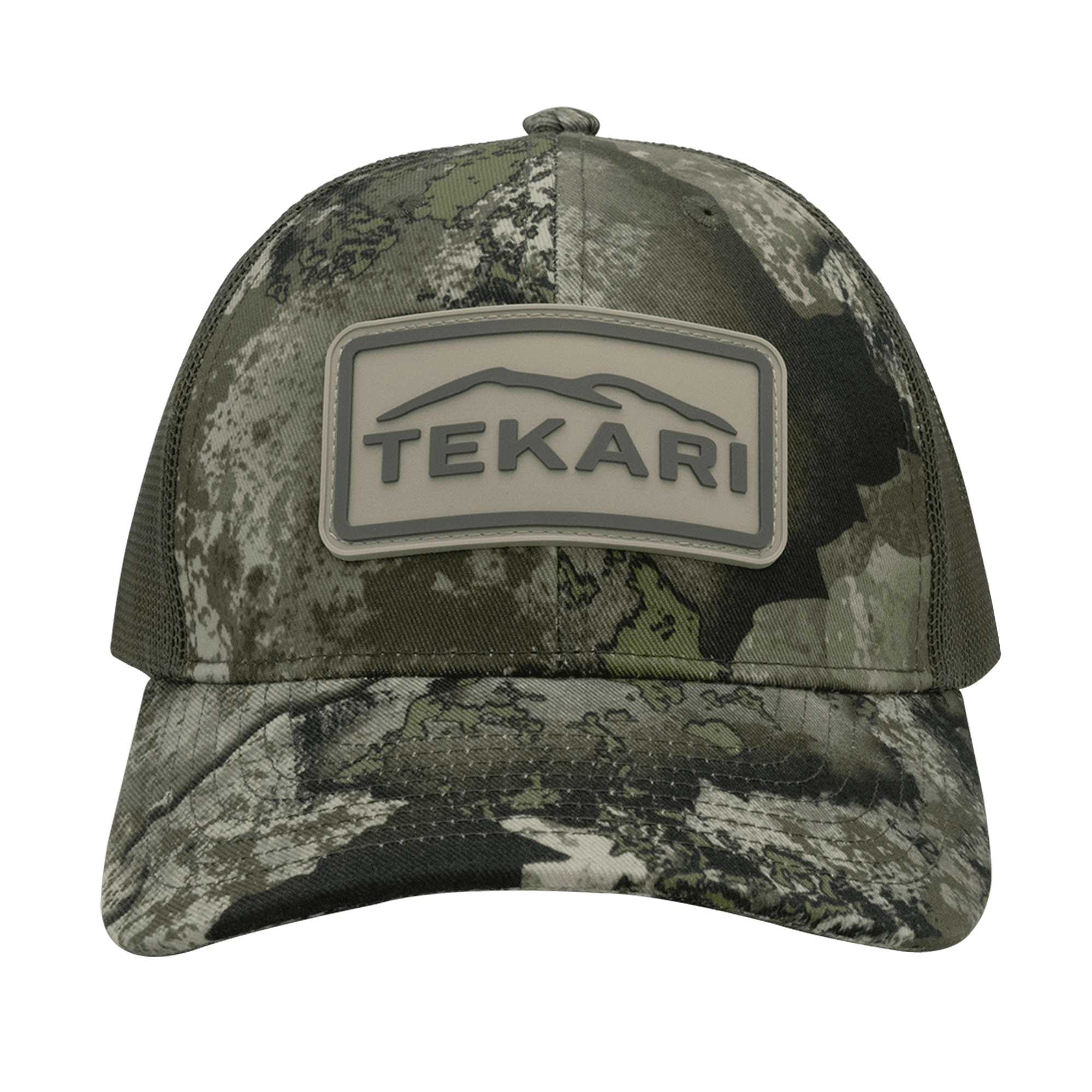 6 Panel Rubber Patch XRC Camo Mesh Back Curved Bill, OSFM