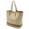 thumbnail image 3 of Pre-Owned TOD'S Gypsy Whipstitch Tote Bag, Shoulder Tote, Leather, Beige, Brown, 3 of 9