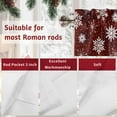 thumbnail image 7 of Valance Curtains for Kitchen Windows Merry Christmas Snowflake SeamlessRod Pocket Valance Winter Snow on Burgundy RedShort Window Curtain Topper for Bedroom Living Room Bathroom 42x12in, 7 of 7
