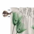 thumbnail image 5 of Kitchen Curtains 54 Inches length, Green Floral Window Treatment Curtain Drapes, Elegant Tulip Vintage Wildflower Plant Thermal Insulated Drapes for Basement Hotel RV, 42"x54", 2 Panels, 5 of 7