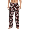 thumbnail image 2 of Picia Snake And Rose Mens Soft Woven Cotton Elastic Waistband Sleep Pajama Pant Lounge Sleep Pant With Pockets And Drawstring-X-Large, 2 of 9