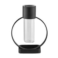 thumbnail image 3 of Danya B. Jacob Modern Black Metal Open Circle Pedestal Clear Glass Tabletop Vase, 3 of 9