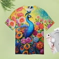 thumbnail image 5 of Pavos Reales Y Flores T-Shirts Casual T-Shirt Short Sleeve Women Trendy Tshirt Beach Custom Tops, 5 of 5