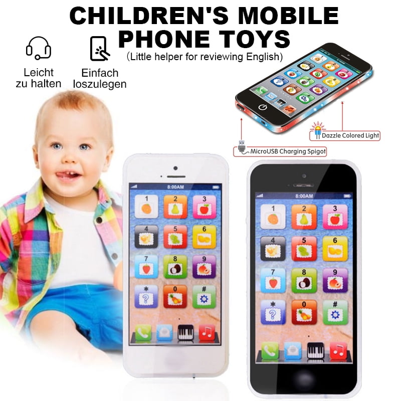Educational Kids Phone Toys Smart Phone Toy Touch Screen English Learning Toy 