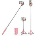 thumbnail image 1 of KOMI Trépied Perche à Selfie, Support Trépied Stable avec Télécommande Sans Fil Détachable, Compatible avec iPhone 15 Pro Max/15 Plus/14/13, Samsung, LG, Google Téléphones Intelligents (Rose), 1 of 5