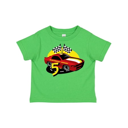 

Inktastic Race Car 5th Birthday Gift Toddler Boy Girl T-Shirt