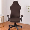 thumbnail image 3 of Qucyy Chaise Non Incluse Tissu Polyester Doux Élastique Housse de Chaise de Jeu Housse de Protection pour Chaise de Jeu Housse de Fauteuil Pivotant Ruban Café Foncé, 3 of 5