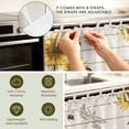 thumbnail image 3 of Oven Skirt Curtain for Kitchen 24x32 Inch, Sunflowers Oven Curtain with 8 Ribbon Ties & Ruffle Trim, Stove Skirt Curtain Dishwasher for Cabinets Over Sinks Farmhouse Botanical Flowers Bees Wooden, 3 of 9