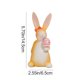 thumbnail image 3 of Decoración de mesa de Pascua – Figurita de conejo de resina | Adorno decorativo para conejitos adorables, detalles, resistente al agua, acento versátil | Blanco | 6,5x14,5cm, 3 of 7