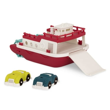 Battat Ferry Boat Bath Toy Set with 2 Cars Boat Play Vehicles, Toddler and Preschool Toys