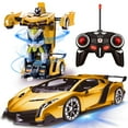 thumbnail image 1 of CNKOO Voiture Robot Télécommandée Transformable Jouet 2,4 GHz 1 18 Rechargeable Voiture de Course Cascade Rotative à 360° Jouets pour Enfants Garçons Filles Âge 8 9 10 11 Ans Jouet Cadeaux (Voiture de Police Bleue), 1 of 6