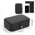 thumbnail image 5 of Small Jewelry Box Necklace Ring Storage Organizer Mini Jewelry case Double Layer Travel Jewelry Organizer for Women Girls Gift/Black, 5 of 7