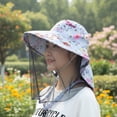 thumbnail image 4 of Hsqqdc Mosquito Head Net Sun Hat Mesh Face Bug Insect Proof Wide Brim Bucket Cap Outdoor, 4 of 7