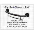 thumbnail image 2 of Shelf Grab Bar for Bathroom Shower Tub Kitchen Safety Aid/304 Stainless/Oil Rubbed Bronze/18" x 5.5", 2 of 7