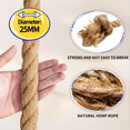 thumbnail image 2 of Petoto 1 in x 50 ft Thick Jute Rope, 4 Strand Twisted Manila Hemp Rope, Jute Rope for Crafts/Cat Scratching Rope/Camping/Gardening, 2 of 12