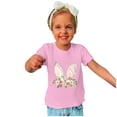 thumbnail image 2 of Penkiiy T-Shirts de Pâques pour Enfants Garçons Filles Mode Oreilles de Lapin de Pâques Imprimé Col Rond Manches Courtes 3 Ans Rose, 2 of 4