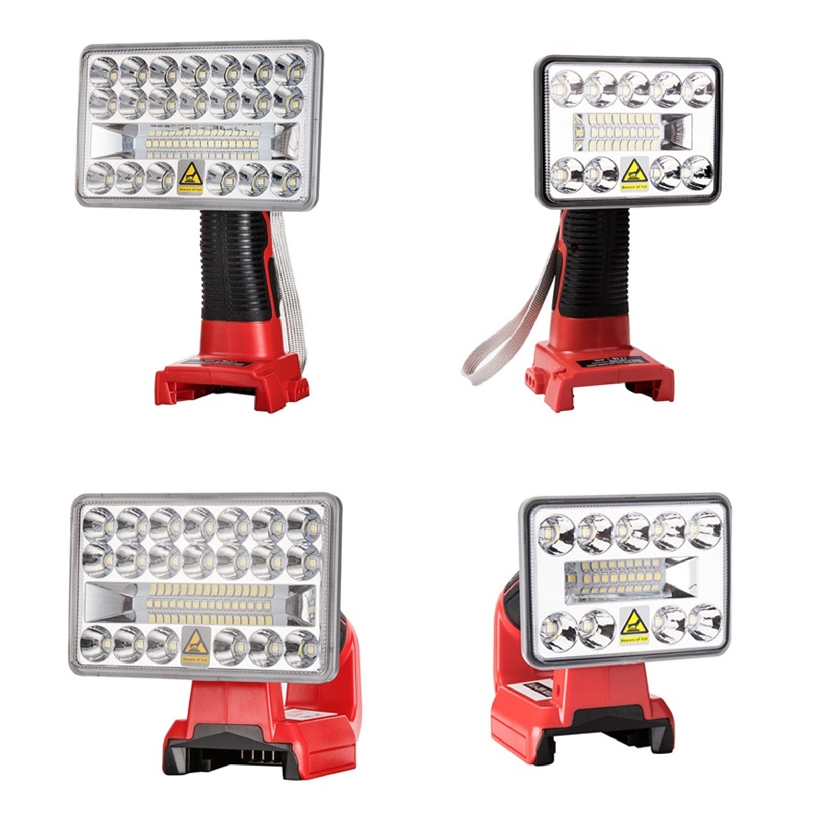18V Lampe de travail LED sans fil portable à large et longue portée