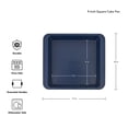 thumbnail image 5 of KitchenAid Aluminized Steel Nonstick 9-inch Square Cake Pan and Baking Dish, Ink Blue, 5 of 9