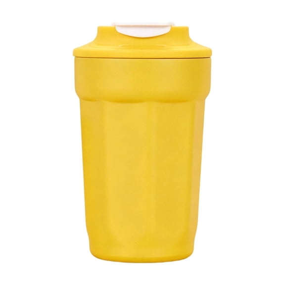 Stainless Steel Portable Coffee Vacuum Bottle with Lid Handle Hot Cold Insulated Travel Mug Leakproof Tumbler for Commute Camping Outdoor Daily Use
