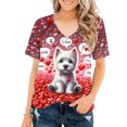 thumbnail image 6 of Jowamay Valentines Day Shirts for Women V Neck Animal Fashion Casual Tee Shirts Funny Summer Tops for Holiday, 6 of 6