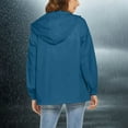 thumbnail image 5 of Rain Jacket Women Lightweight Breathable Portable Packable Hooded Waterproof Raincoat Outdoor Active Windbreaker with Pockets, 5 of 7