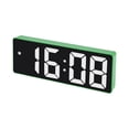 thumbnail image 1 of Reloj despertador digital con pantalla grande y brillo ajustable con función de repetición para escritorio. Verde, 1 of 7