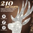 thumbnail image 5 of SalonMore Outdoor Christmas Decorations, 3-Piece Lighted Christmas Deer Set  210LED Waterproof Decor for Indoor Outdoor Garden Yard Lawn Holiday Party, 5 of 10