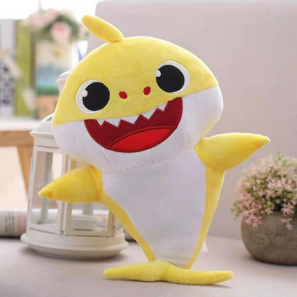 25cm Baby Sharking Plush Soft Baby Doll Cartoon Stuffed Plush Toys for Boy Girl, Yellow