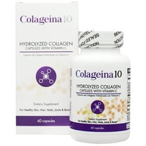 Colageina 10 Collagen Capsules with Vitamin C for a Younger Look, Anti-Aging, 60 Capsules.