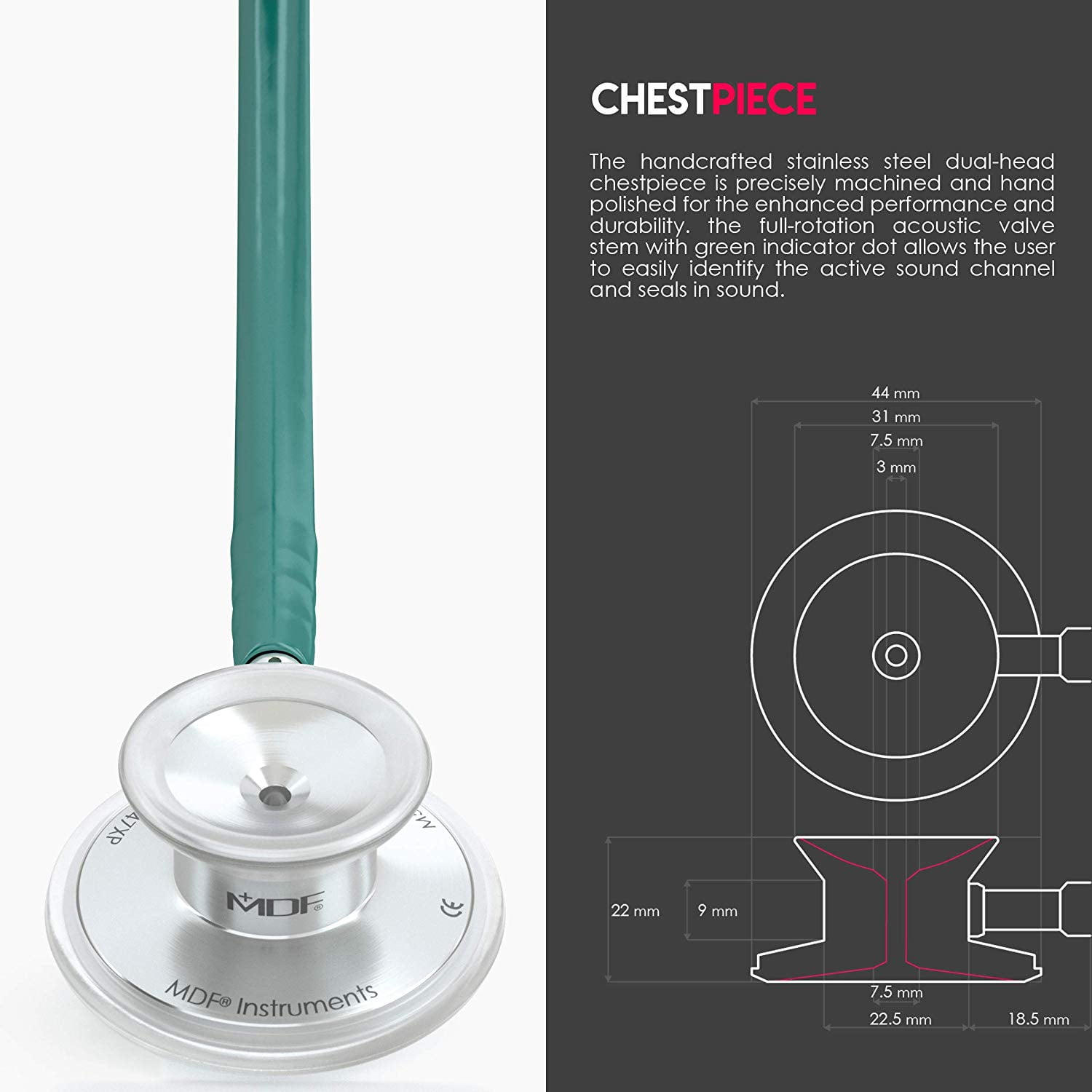 MDF Acoustica Dual Head Stethoscope