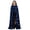 Blue, variant on Women Velvet Long Hooded Cloak, Halloween Star Moon Print Front Tie Cape, Ladies Gothic Performance Cape XS-3XL