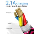 thumbnail image 3 of Cable USB C Teeind de 90 grados y 1,8 m de nailon para Samsung Galaxy, 3 of 7