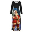 thumbnail image 4 of Joyeux Noël TIMIFIS Robe Longue Décontractée à Manches Longues Mode Automne pour Femmes Robe de Cocktail Vintage Ligne A, 4 of 6