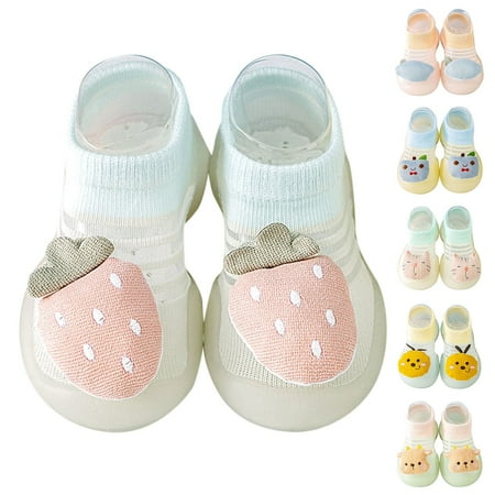 

LYCAQL Toddler Shoes Summer And Autumn Comfortable Toddler Shoes Cute Strawberry Cow Pattern Children Mesh 1st Walking Shoes Girls (Pink 6.5 Toddler)
