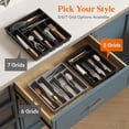 thumbnail image 6 of Lifewit Silverware Drawer Organizer Tray, Plastic Cutlery Storage for Kitchen Drawer, Flatware and Utensil Holder Divider for Spoons Forks Knives Tableware, 5 Compartment, Black, 6 of 8