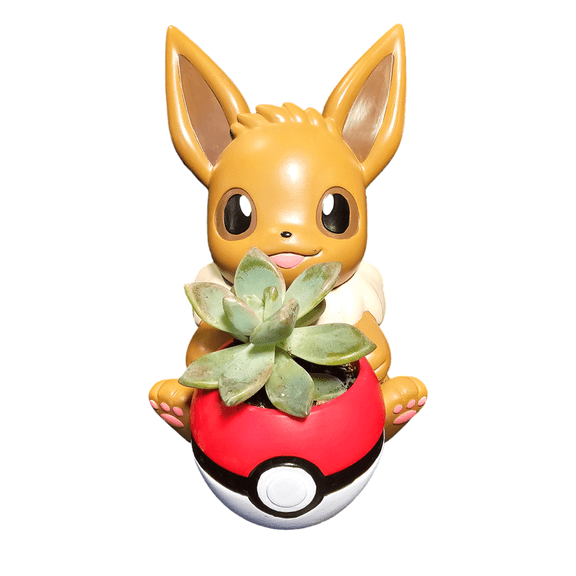Eevee Planter Pot 5'' - Mini Anime Succulent Planter For Office Desk, Home Decor, Garden