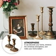 thumbnail image 5 of Masteelf 2pcs Retro Metal Singlehead Candle Holder Vintage Candlestick Table Candle Holder, 5 of 8