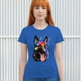 thumbnail image 3 of Tee Hunt Dean Russo German Shepherd T-Shirt Colorful Dog Best Friend Women's T-Shirt Tee, Blue, XX-Large, 3 of 5