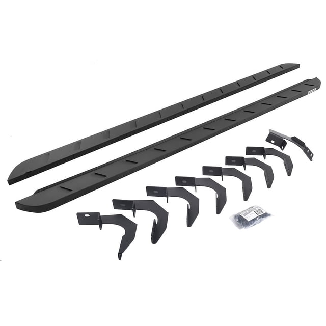 Go Rhino Running Board 63423580SPC RB10 Slim Line; Textured Powder Coated; Black; Mild Steel; Rocker Panel Mount