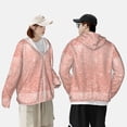 thumbnail image 3 of Rocae Rose Gold Glitter Print Breathable Sun Protection Hoodie Quick-Dry Lightweight Long Sleeve Hoodie Unisex Running Sports Shirt 3X-Large, 3 of 9