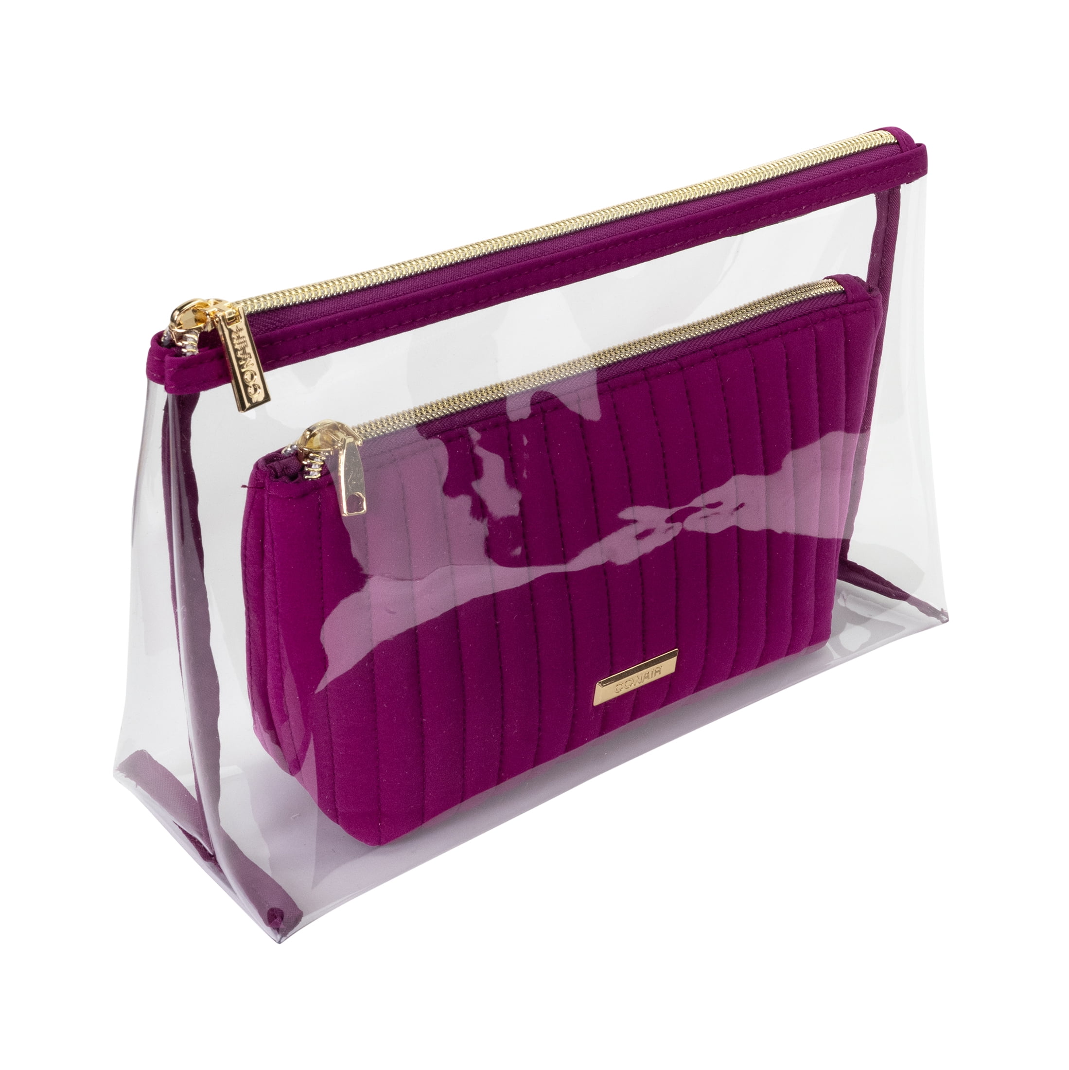 Conair Clutch 2pc Berry Cosmetic Bag